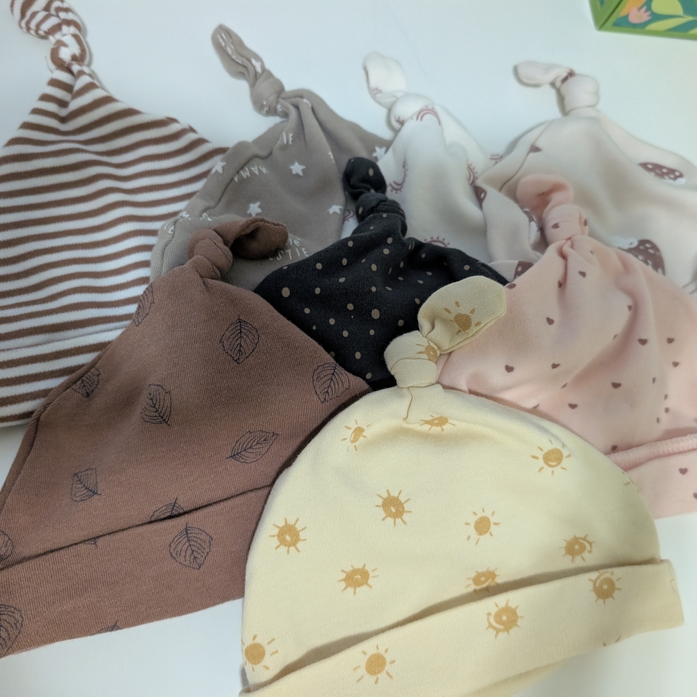 Assorted Baby Knot Hats - Neutral Tones